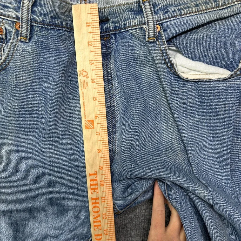 Levi's 501 Original Fit Straight Leg Jeans Men's Blue Denim Button Fly - 38X29.5